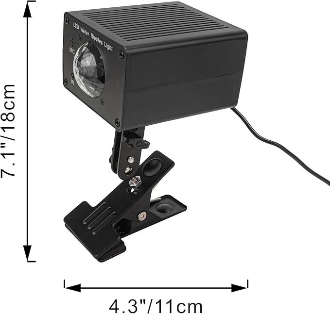 LED Water Pattern Light Remote Landscape Automatic Lawn Lamp RGB 9W Graden Lights with Clip Dynamic Decorative Lamp with Plug Flame Ocean Landscape Gaming Room Atmosphere Light 2 Lights