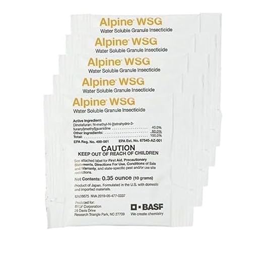 BASF Alpine WSG Insecticide Water Soluble Granules for Indoor &amp Outdoor Pest Control Kills Ants Flies Bed Bugs German Cockroaches – 5 x 0.35 oz Packets (Each Makes 1 Gallon for 1000 sq ft)