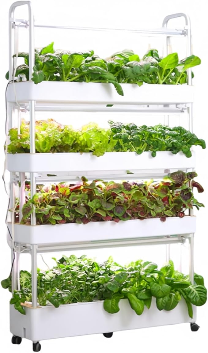 Hydroponics Growing System Hydroponics Growing Set with Grow Light Adopt Tidal Irrigation System Aluminum Alloy Pipe for Fruits Vegetables