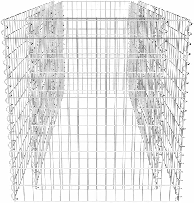 Galvanized Steel Garden Raised Bed 70.9x35.4x39.4 Versatile and Durable Outdoor Garden Steel Gabion Planter Ideal for Flowers and Plant Beds Silver-867