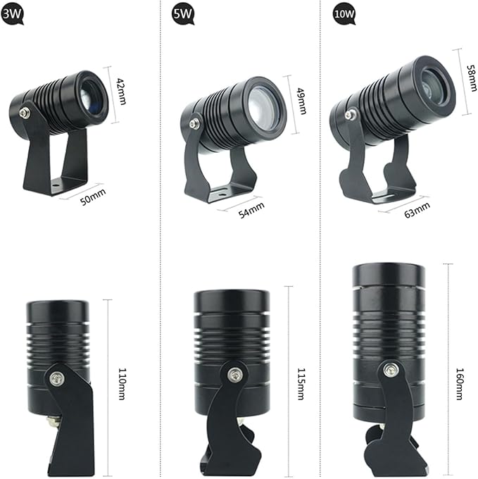 Rotation Spotlight - LED Beam Spotlight IP67 Waterproof Narrow Beam Spot Light Remote Illumination Spotlights for Outdoor Building Lighting Outdoor Building Exterior Wall Projector Lights(Blue10w(