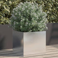 Corten Steel Planter Box Corten Steel Raised Garden Bed for Flowers Vegetables Herbs Silver 12.6x11.8x11.4 Stainless Steel-763