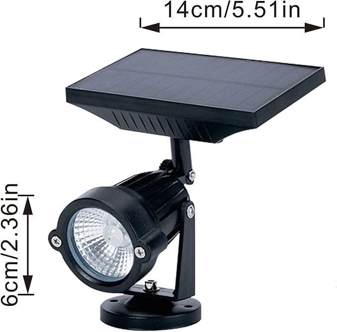 Outdoor LED Spotlight Waterproof Solar Spot Lights Bright Flag Light Landscape Automatic Mini Lawn Lamp 3W Graden Lights Decorative Lamp Courtyard Front Yard Warm White HWD0174
