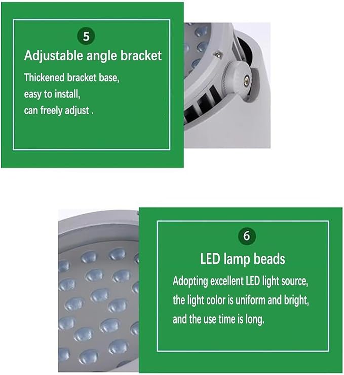 Outdoor Spotlight - LED Landscape Lights AC85-265V Adjustable Bracket Floor Light IP67 Waterproof Decorative Light Excellent Heat Dissipation for Buildings Bridges Parks and Squares