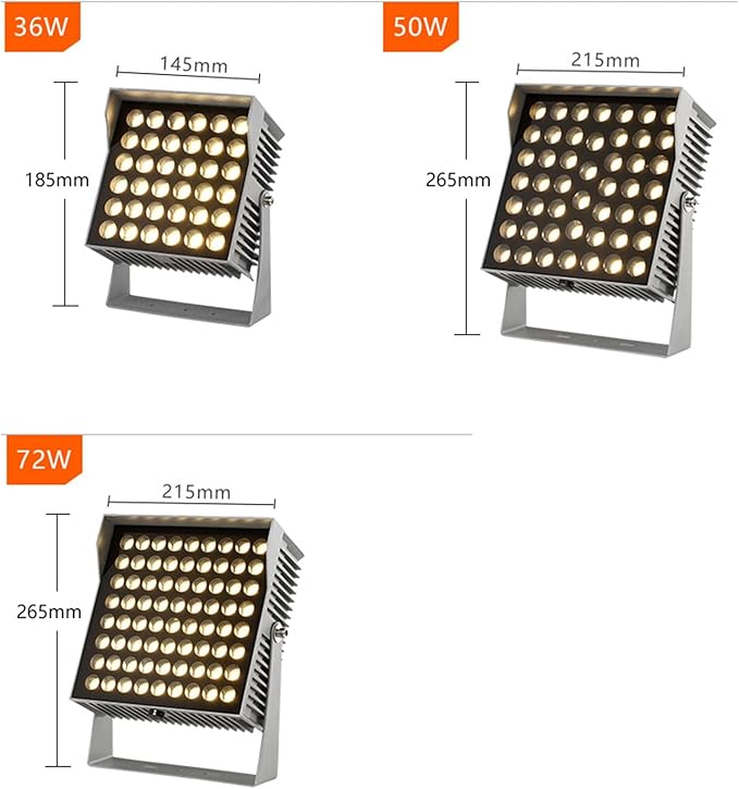Square LED Flood Light - AC220V Spotlight Led Beam Lamp 30°A Beam of Light Spotlight Waterproof Long-Range Projection Lights Outdoor Narrow Light Wall Washer Lamp(Red Light72W)