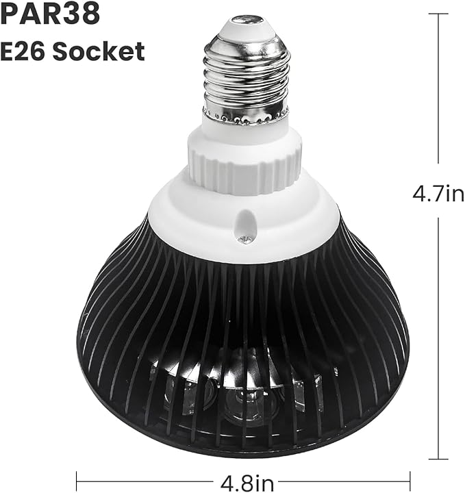 660nm Red Light Bulb 18W (36W Equivalent) LED Grow Light for Indoor Plants Flowering Bloom and Fruiting Grow Spectrum Enhancement