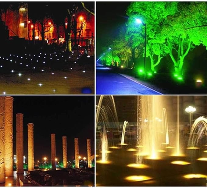 Led Landscape Lights - Outdoor Buried Lights Stainless Steel Panel Rectangle Floor Ground Light Ip67 Waterproof Recessed Spotlight for Patio Step Walkway Easy Instal-White Light-1W