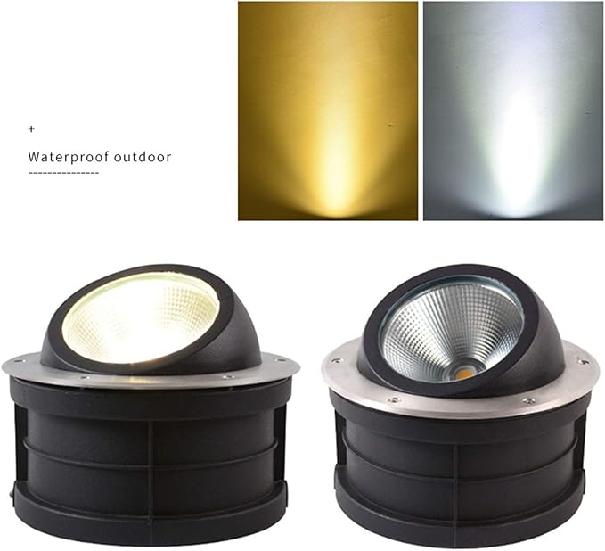Landscape Lights LED Underground Light AC85-110V COB Spotlight Light Source Ground Lights IP65 Waterproof Floor Lamp for Driveway Deck