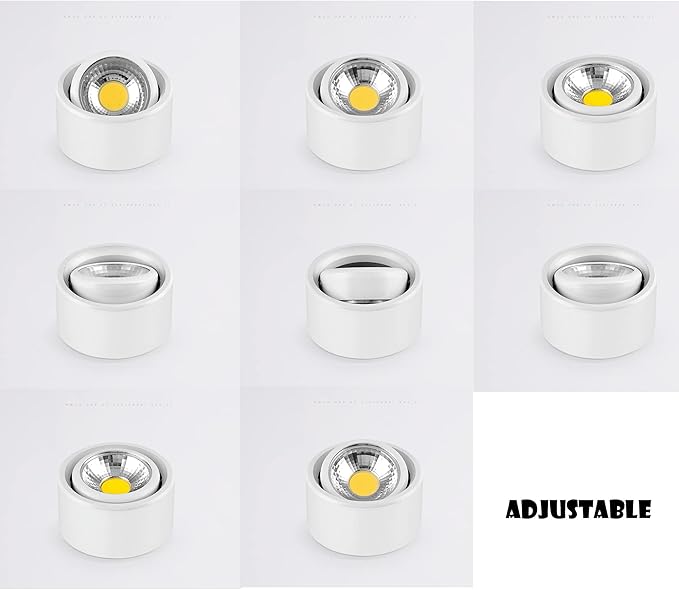 Accent Uplight 7W COB LED Stepless Dimming Adjustment Remote Control Spotlight Light with Foot Pedal Switch Whtie Cord Flexibly Extra Light Rotating for Plants Landscape 3 Lights