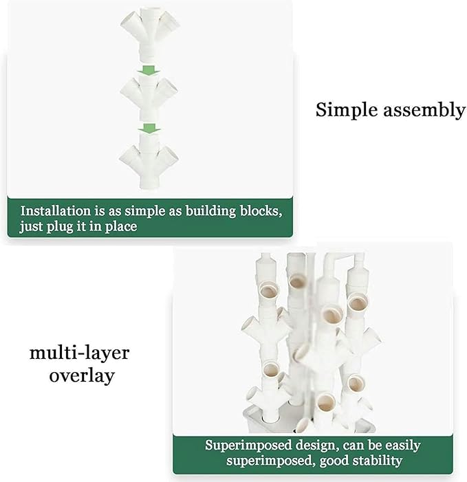 Indoor Hydroponic Growing System Freestanding Planting Tower SetPlant Vertical Hydroponics Hydroponic Planter for Herb Vegetable/1pc