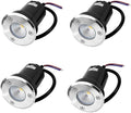 4PCS Round Ground Landscape Light - Outdoor Patio Spotlight 3W Recessed Spot COB LED Light Mini Outdoor Ground Lamps IP67 Waterproof Recessed Patio Lights foWhite Light-12V