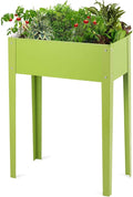 S AFSTAR Raised Garden Bed Galvanized Elevated Planter with Legs &amp Drainage Holes Freestanding Garden Bed for Indoor Outdoor Fruit Green Elevated Planter Box for Vegetable Flower Herb Fruit Gr