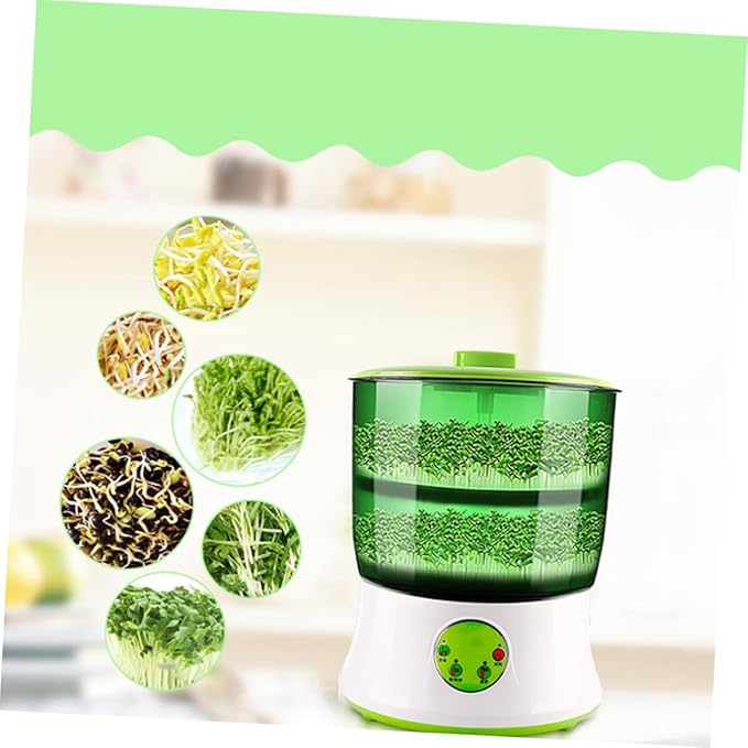 110v Intelligent Dual-Layer Bean Machine for Home Use Automatic Water Circulation Temperature Efficient Hydroponics System
