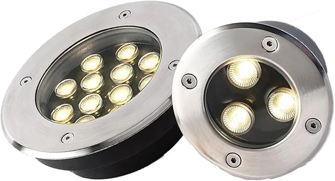 Landscape Light - 220V Ultra-thin Underground Lamp Outdoor Recessed Spot Light LED Flood Light Beam Spotlights IP67 Outdoor Waterproof Lawn Lamp Garden Underground Lamp(Warm24W(200mm*50mm))