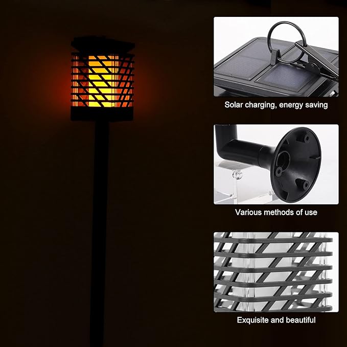 Retro Solar Landscape Light Yard Wall Light Solar Spotlight Easy Install