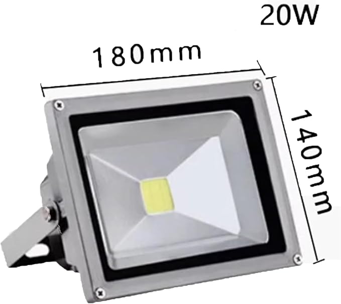 Outdoor Spotlight Ground Floodlight 220V Low Voltage Led Beam Light IP65 Waterproof Landscape Tree Light for Garden Patio Pathway Construction Searchlight(Red20W)