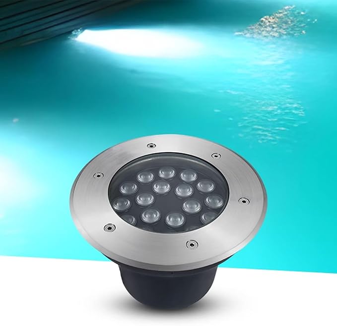 Outdoor Buried Lights - LED LED Fountain Light AC 24V Low Voltage Embedded Spotlight IP68 Waterproof Water Landscape Light Submersible Pond Light for UnderwaYellow-15W