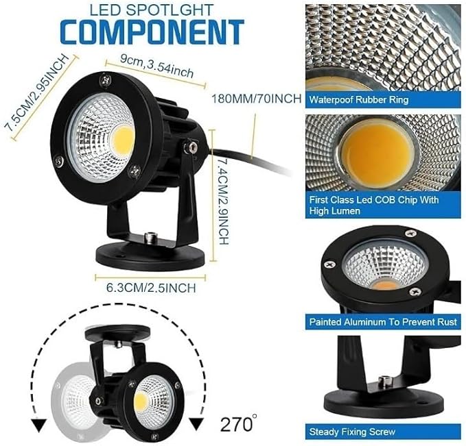 2pcs/lot LED COB Landscape Lamp Spotlight 12w AC90-265v Floor Lamp Garden Lawn Lamp IP65 Waterprof Luopan Outdoor Lighting