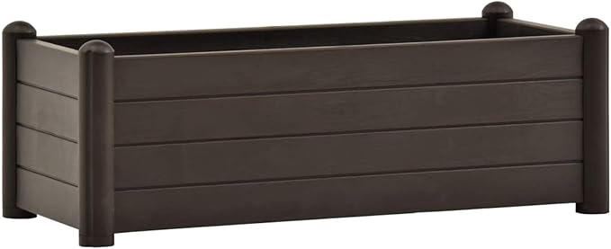 ZEYUAN Garden Raised Bed Planter Raised Beds Raised Planter Box Planters for Outdoor Plants Garden Beds PP Mocha 39.4x16.9x13.8