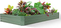 BPS Galvanized Raised Garden Bed 8' x 4' x 1' Metal Planter Raised Garden Boxes Outdoor for Flower Planters Vegetables Herbs