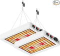 2pcs 300W LED Plant Lamps Warm White Light Full Spectrum 192 LEDs Grow Lights Veg/Bloom Modes Dimmable Sunlight Greenhouse Hydroponics 100-277V Indoor IR Flower Cultivation Lighting with Hook US Plug