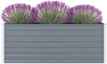 Metal Raised Garden Bed for Vegetables Outdoor Garden Raised Planter Box Backyard Patio Planter Raised Beds for Flowers Herbs Fruits Raised Garden Bed 63x31.5x17.7 Galvanized Steel Gray