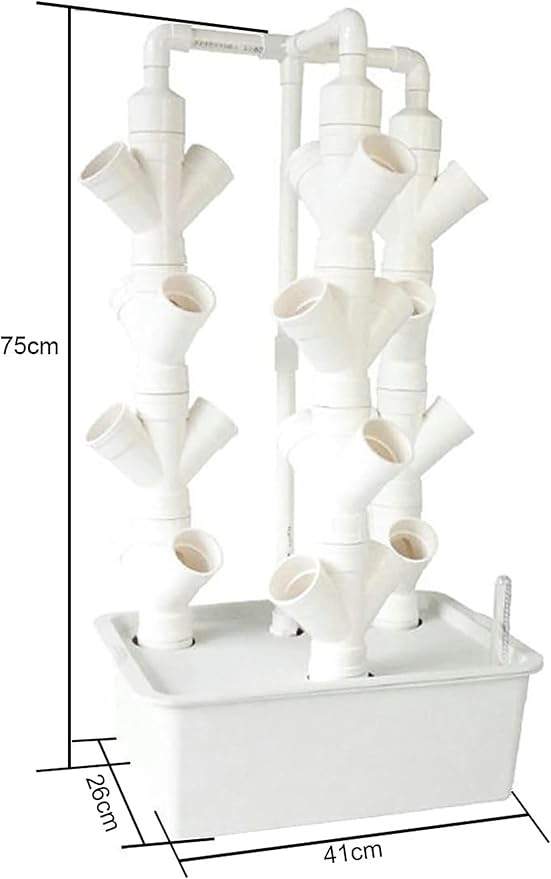 Hydroponic Tower Culture Vertical Tower of The Garden Hydroponic Cultivation for Fresh Herbal Garden Fruits Vegetables Plants Gift