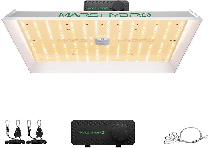 MARS HYDRO TS1000 150W LED Grow Light for Indoor Plants with Patented Reflector 5 Levels Dimmable Lights Daisy Chain Full Spectrum Growing Lamps for Seedlings Veg Bloom in 2x2/3x3 Grow Tent