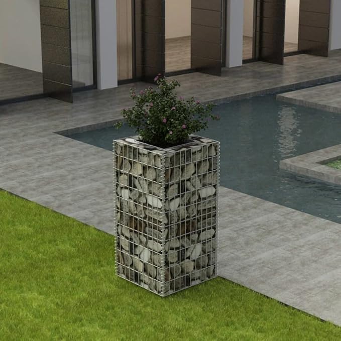 Gabion Raised PlanterGarden BedGalvanized Raised Garden BedPlanter Raised bedsGalvanized PlanterFlower BedBed Steel 19.7x19.7x39.4