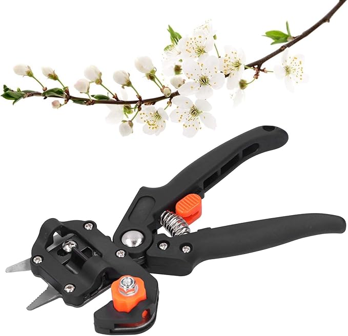 Respicefinem Garden Grafting Tool Set for Precise Plant Tree Branch Cutting with Abs Material Ideal for Gardening Enthusiasts Red (Black)