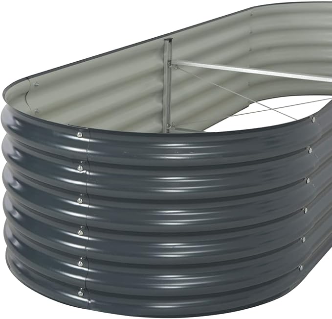 Garden Raised Bed Galvanized Steel Planter Large Durable 94.5x31.5x17.3 in for Outdoor Gardening Balcony Patio