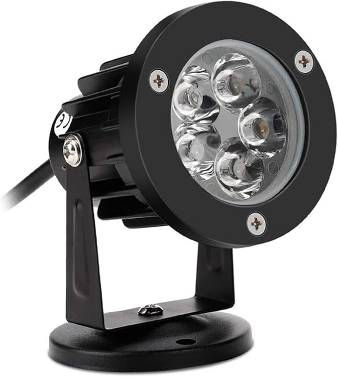 LED Beam Spotlight - Rotating Ground Projection Beam 5W Landscape Lighting Source Outdoor Lighting with Base IP65 Waterproof and Adjustable Suitable for GarWhite 5W