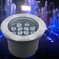 Underwater Pond Light Submersible Led Pool Lights IP68 Waterproof Stainless Steel Fountain Light Low Voltage DC12/24V Recessed Underground Light for Landscape Walls Spotlights(Green6W-DC24V)