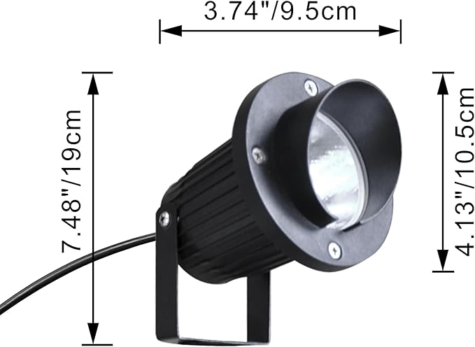 Outdoor LED Spotlight Timer Waterproof Bright Outdoor Flag Light Landscape Automatic Mini Lawn Lamp 7W Graden Lights Lawn Decorative Lamp with Plug Courtyard Front Yard Warm White WJTG0007
