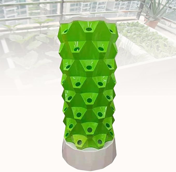 Hydroponic Tower Kit Garden Hydroponic Growing System Vertical Tower Indoor Hydroponic Growing System for Herbs and Vegetables Aeroponic Tower with Hydration Pump SeedbedGreen-80Pots