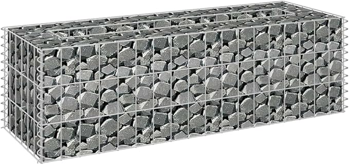 Galvanized Steel Raised Garden Bed 35.4x35.4x11.8 in Silver Rustic Planter Box for Vegetables Flowers Herbs Outdoor Patio Yard Balcony