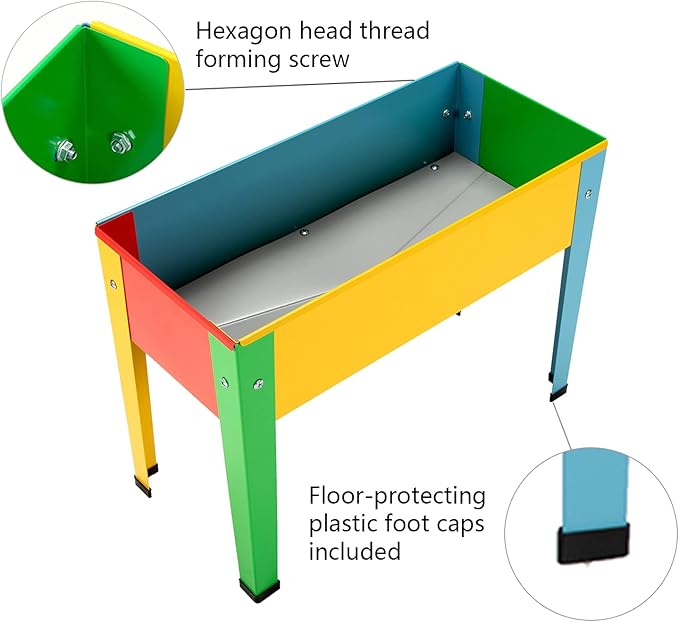 Metal Raised Garden BedRaised Planter Box with LegsHerbs and Vegetables Planter Suitable for Outdoor Patio Deck and Porch (Multi Color)