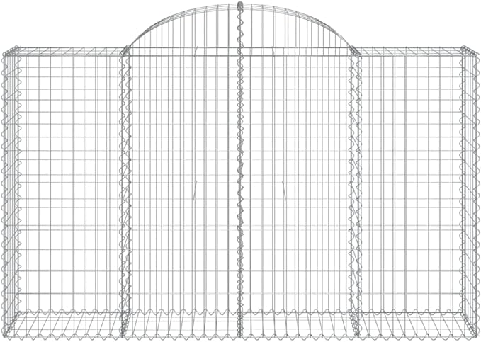 Galvanized Gabion Basket Set 5 Pack 78.7x78.7x19.7 in Large Outdoor Planter Retaining Wall for Garden Patio Raised Bed Metal Silver