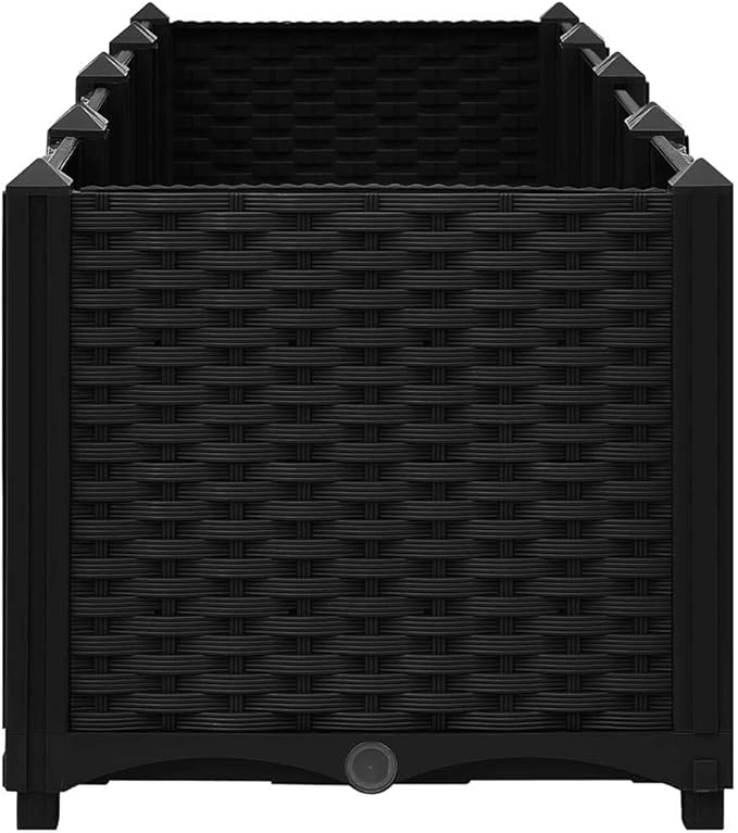 vidaXL  Outdoor Planter for Garden &amp Patio Durable Raised Bed Herb Box Floral &amp Veggie Display