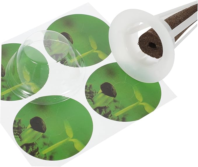 BESPORTBLE Hydroponics Plant Growing Kit with Transparent Humidity Domes and Reusable Plant Baskets for Indoor Gardening Set with Seedling Sponges and Labels