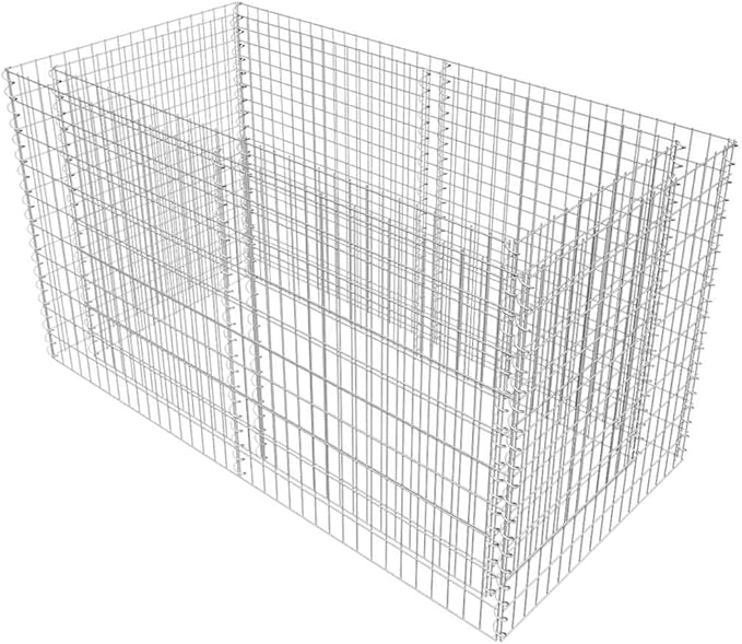 Galvanized Steel Garden Raised Bed 70.9x35.4x39.4 Versatile and Durable Outdoor Garden Steel Gabion Planter Ideal for Flowers and Plant Beds Silver-867