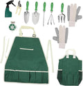 11pcs Stainless Steel Garden Tool Set with Plastic Handles Portable Shovel Rake and Apron for Planting Kit for Outdoor Use