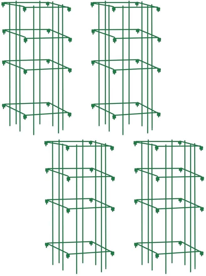 Gardener’s Supply Company Lifetime Tomato Cages | Heavy Gauge Sturdy Garden Plant Supports for Vegetables and Other Climbing Plants | No Assembly Needed - Green (Set of 4)