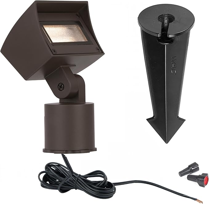 WAC Lighting LED Colorscaping Smart App Controllable Landscape Lighting with RGBWW Color Changing and Tunable White Wall Wash 16W Light in Solid Brass Coated in Bronze