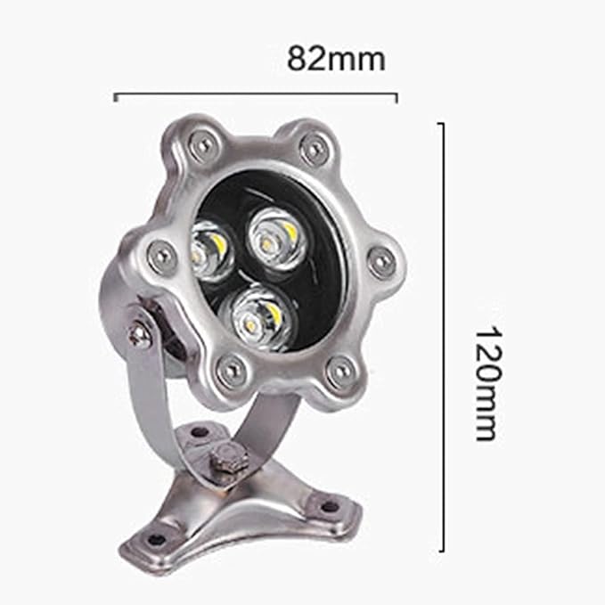 Outdoor Landscape Spotlight - IP68 Waterproof Submersible Fountain Light AC12/24V Low Voltage Recessed Pond Lamp for Garden Stairs Swimming LightingAC12V(12W)