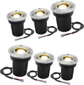 6 Pack Ground Spotlights - 1W Outdoor LED Flood Light IP67 Waterproof Outdoor LED Buried Lights for Paving Patio Step Garden Lawn Landscape Lighting(Red220v(1W))