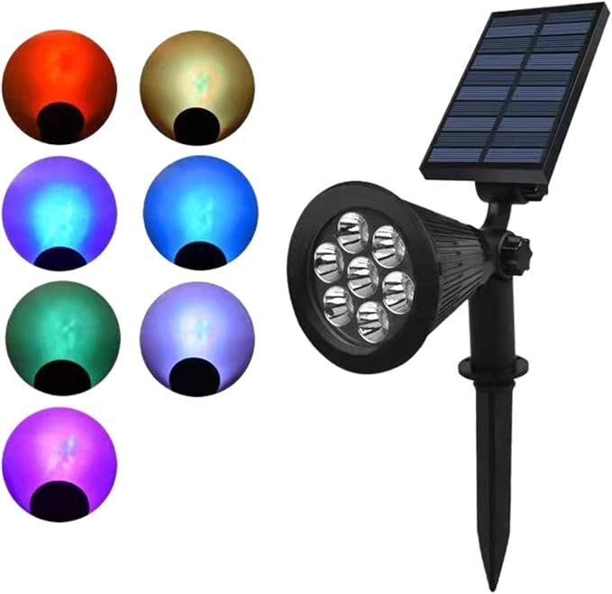 High Lumen Solar Outdoor Lights Outdoor Solar Spotlights Solar Floodlights Ground Plug Lights Waterproof Solar Spotlights Solar Landscape Lights Suitable For Driveway Garden Pool Garage 2pack.