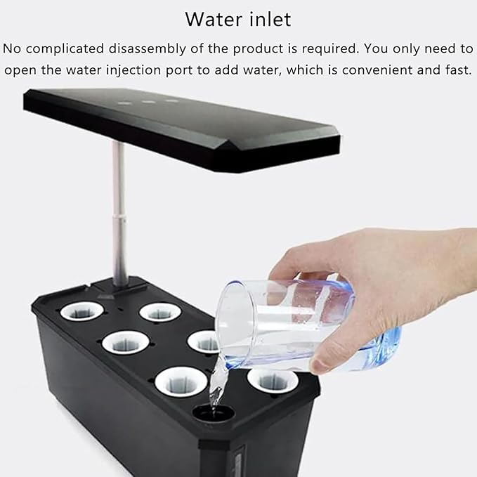 Hydroponics Growing System 6 Pods Hydroponics Growing System Indoor Garden with LED Grow LightHeight Adjustable and Automatic Timer for Fruits Vegetables