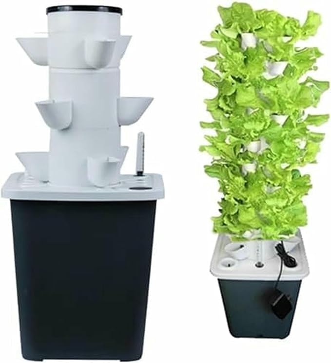 Garden Hydroponic Growing System 15/20/25/30 Pods Hydroponics Tower Aeroponics Grow Kit Aquaponics Planting System with and Vegetables