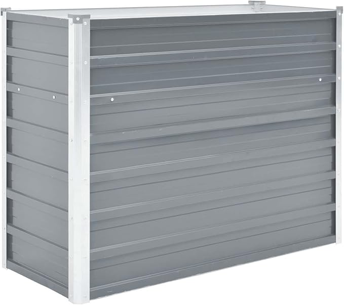Galvanized Steel Planter Box - Deep &amp Wide for Plants Weather-Resistant Open Bottom 100x40x77cm